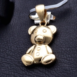 Süßer Teddy-Bär Anhänger aus hochwertigem Gelbgold (585 / 14K Gold)