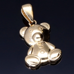 Süßer Teddy-Bär Anhänger aus hochwertigem Gelbgold (585 / 14K Gold)