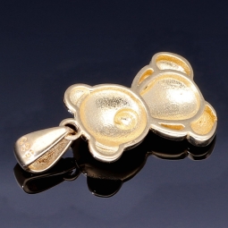 Süßer Teddy-Bär Anhänger aus hochwertigem Gelbgold (585 / 14K Gold)