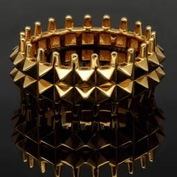 Hochwertig gearbeiteter Spike-Ring aus massivem Gold (585 14K Gelbgold) in RG ca. 59-60