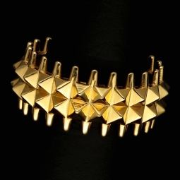 Hochwertig gearbeiteter Spike-Ring aus massivem Gold (585 14K Gelbgold) in RG ca. 59-60