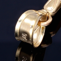 Edler Jesus Christus Kreuz-Anhänger, filigran gearbeitet aus funkelndem Gold (14k/585 Bicolor Gelbgold und Weißgold)