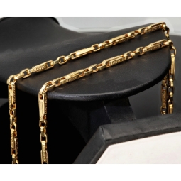 Hochwertige Goldkette / Ankerkette in feinem Greco-Design aus edlem 14K 585er Gold (Gelbgold) – ca. 60 cm, 3,5 mm