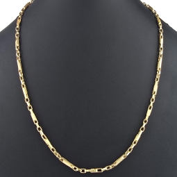 Hochwertige Goldkette / Ankerkette in feinem Greco-Design aus edlem 14K 585er Gold (Gelbgold) – ca. 60 cm, 3,5 mm