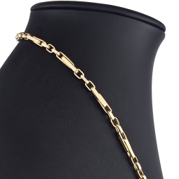 Hochwertige Goldkette / Ankerkette in feinem Greco-Design aus edlem 14K 585er Gold (Gelbgold) – ca. 60 cm, 3,5 mm