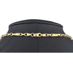 Hochwertige Goldkette / Ankerkette in feinem Greco-Design aus edlem 14K 585er Gold (Gelbgold) – ca. 60 cm, 3,5 mm