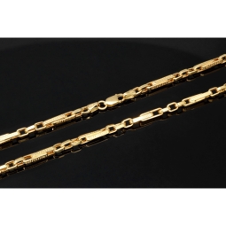 Hochwertige Goldkette / Ankerkette in feinem Greco-Design aus edlem 14K 585er Gold (Gelbgold) – ca. 60 cm, 3,5 mm
