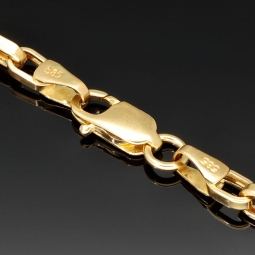 Hochwertige Goldkette / Ankerkette in feinem Greco-Design aus edlem 14K 585er Gold (Gelbgold) – ca. 60 cm, 3,5 mm