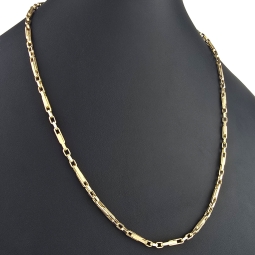 Hochwertige Goldkette / Ankerkette in feinem Greco-Design aus edlem 14K 585er Gold (Gelbgold) – ca. 60 cm, 3,5 mm