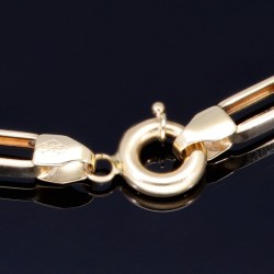 Hochglanzpoliertes Ankerarmband / Goldarmband aus edlem 14K 585er Gold (ca. 23 cm lang, 4,5mm breit)