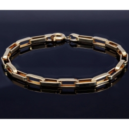 Hochglanzpoliertes Ankerarmband / Goldarmband aus edlem 14K 585er Gold (ca. 23 cm lang, 4,5mm breit)