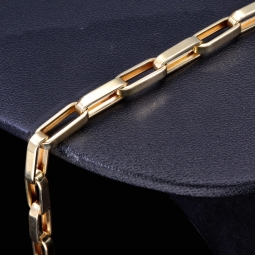 Hochglanzpoliertes Ankerarmband / Goldarmband aus edlem 14K 585er Gold (ca. 23 cm lang, 4,5mm breit)