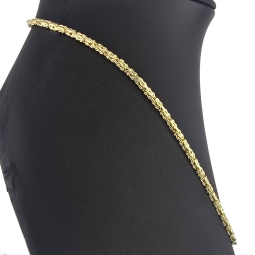 Zeitlose Königskette aus hochwertigem 14k 585er Gold (50 cm lang, 2,5 mm breit)