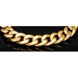 Exquisites XL Panzerarmband / Goldarmband (585er 14k Gold) in 12 mm Megastärke, 22cm Länge, ca. 27,2g