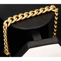 Exquisites XL Panzerarmband / Goldarmband (585er 14k Gold) in 12 mm Megastärke, 22cm Länge, ca. 27,2g