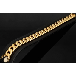 Exquisites XL Panzerarmband / Goldarmband (585er 14k Gold) in 12 mm Megastärke, 22cm Länge, ca. 27,2g
