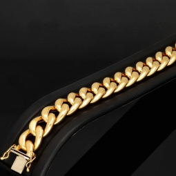 Exquisites XL Panzerarmband / Goldarmband (585er 14k Gold) in 12 mm Megastärke, 22cm Länge, ca. 27,2g