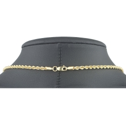 Zeitlose Kordelkette mit feiner Struktur aus funkelndem 14K 585 Gold 14k  ca. 65cm, 3mm