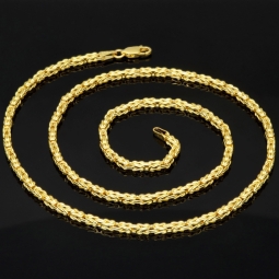 Hochwertig gearbeitete Königskette aus edlem 14k 585er Gold (ca. 45cm lang, 2mm breit)