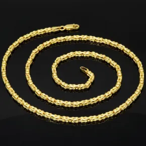 Hochwertig gearbeitete Königskette aus edlem 14k 585er Gold (ca. 45cm lang, 2mm breit)