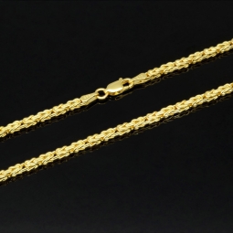 Hochwertig gearbeitete Königskette aus edlem 14k 585er Gold (ca. 45cm lang, 2mm breit)