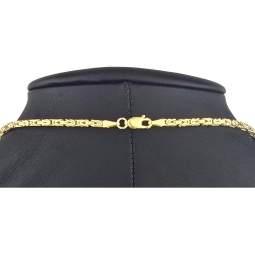 Hochwertig gearbeitete Königskette aus edlem 14k 585er Gold (ca. 45cm lang, 2mm breit)