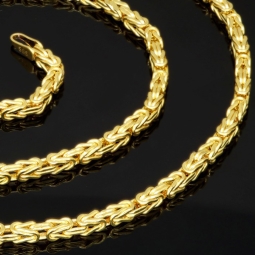 Hochwertig gearbeitete Königskette aus edlem 14k 585er Gold (ca. 45cm lang, 2mm breit)