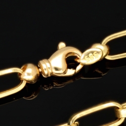 Exquisite Ankerkette aus hochwertigem Gold (14k 585 Gelbgold) - hochglanzpoliert - ca. 60 cm, 5,5 mm