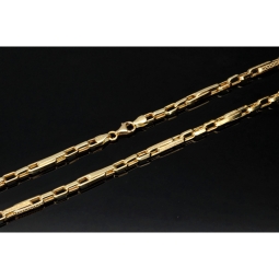 Premium Ankerkette im stilvollen Greco Design aus edlem 585 / 14K Gold gefertigt (ca. 60cm, 4mm, ca. 12,5g)