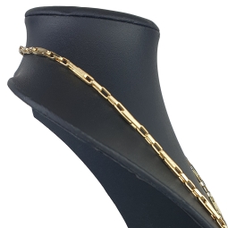 Premium Ankerkette im stilvollen Greco Design aus edlem 585 / 14K Gold gefertigt (ca. 60cm, 4mm, ca. 12,5g)