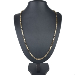 Premium Ankerkette im stilvollen Greco Design aus edlem 585 / 14K Gold gefertigt (ca. 60cm, 4mm, ca. 12,5g)