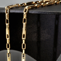 Premium Ankerkette im stilvollen Greco Design aus edlem 585 / 14K Gold gefertigt (ca. 60cm, 4mm, ca. 12,5g)