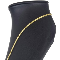 Exklusive Königskette aus funkelndem 14k 585er Gold - hochglanzpoliert - (50cm lang, 2mm breit)