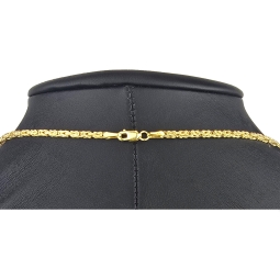 Exklusive Königskette aus funkelndem 14k 585er Gold - hochglanzpoliert - (50cm lang, 2mm breit)