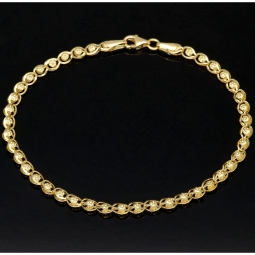 Funkelndes Armband mit feinem Design aus edlem Gelbgold (585 14K Gold) in ca. 20cm Länge