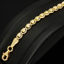 Funkelndes Armband mit feinem Design aus edlem Gelbgold (585 14K Gold) in ca. 20cm Länge
