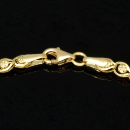Funkelndes Armband mit feinem Design aus edlem Gelbgold (585 14K Gold) in ca. 20cm Länge