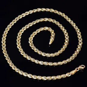 Exklusives Collier für Damen in aussergewöhnlichem Design aus hochwertigem 585 (14k) Gelbgold - ca. 54cm Länge