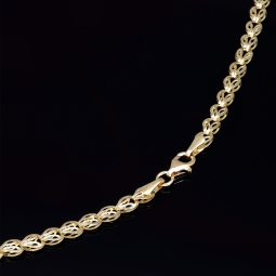 Exklusives Collier für Damen in aussergewöhnlichem Design aus hochwertigem 585 (14k) Gelbgold - ca. 54cm Länge