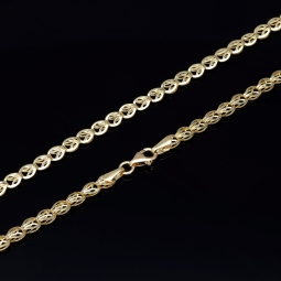 Exklusives Collier für Damen in aussergewöhnlichem Design aus hochwertigem 585 (14k) Gelbgold - ca. 54cm Länge