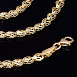 Exklusives Collier für Damen in aussergewöhnlichem Design aus hochwertigem 585 (14k) Gelbgold - ca. 54cm Länge
