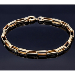 Stilvolles Ankerarmband / Goldarmband aus hochwertigem 14K 585er Gold - hochglanzpoliert - (ca. 21cm lang, 4,5mm breit)