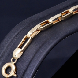 Stilvolles Ankerarmband / Goldarmband aus hochwertigem 14K 585er Gold - hochglanzpoliert - (ca. 21cm lang, 4,5mm breit)