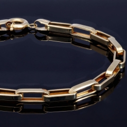 Stilvolles Ankerarmband / Goldarmband aus hochwertigem 14K 585er Gold - hochglanzpoliert - (ca. 21cm lang, 4,5mm breit)
