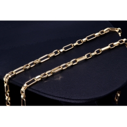 Funkelnde Ankerkette aus edlem 585 / 14K Gold - hochglanzpoliert - , ca. 58 cm Länge ca. 3,5mm Breite