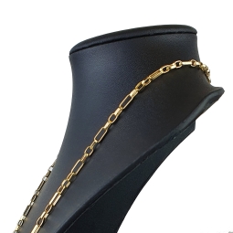 Funkelnde Ankerkette aus edlem 585 / 14K Gold - hochglanzpoliert - , ca. 58 cm Länge ca. 3,5mm Breite