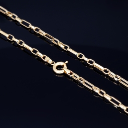 Funkelnde Ankerkette aus edlem 585 / 14K Gold - hochglanzpoliert - , ca. 58 cm Länge ca. 3,5mm Breite