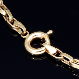 Funkelnde Ankerkette aus edlem 585 / 14K Gold - hochglanzpoliert - , ca. 58 cm Länge ca. 3,5mm Breite