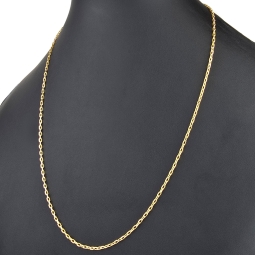 Fein gearbeitete Ankerkette aus hochwertigem 585 / 14K Gold , ca. 60 cm Länge 2 mm