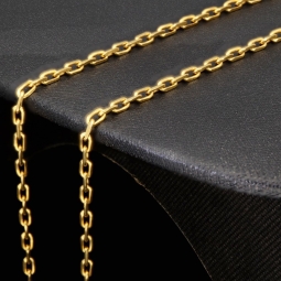 Fein gearbeitete Ankerkette aus hochwertigem 585 / 14K Gold , ca. 60 cm Länge 2 mm